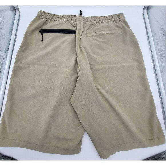 Quiksilver Waterman Men XL Pull On Hybrid Shorts Fishing Outdoor Performance Tan - Picture 2 of 11